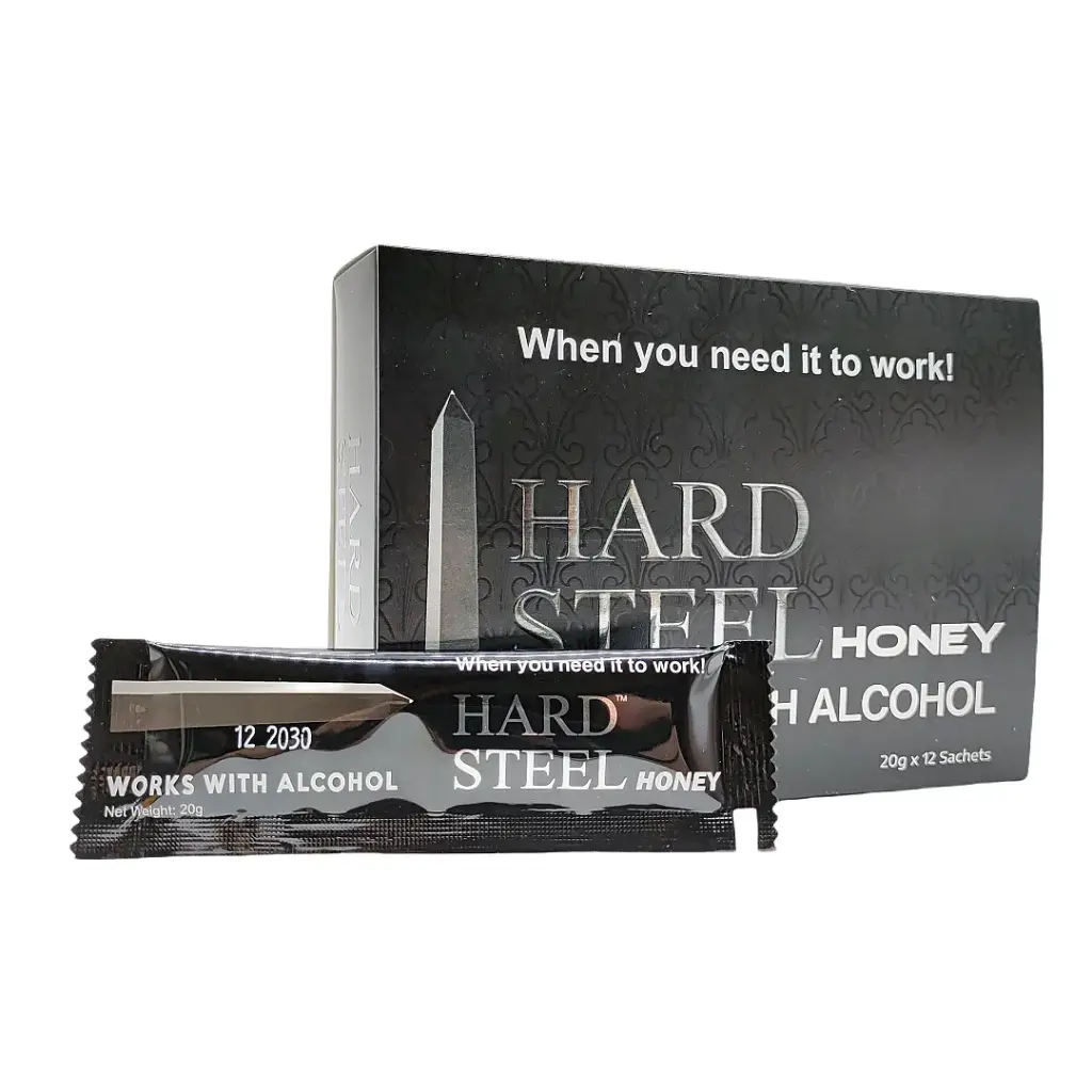 Hard Steel Honey 20g x 12 Pouches (Works with Alcohol)