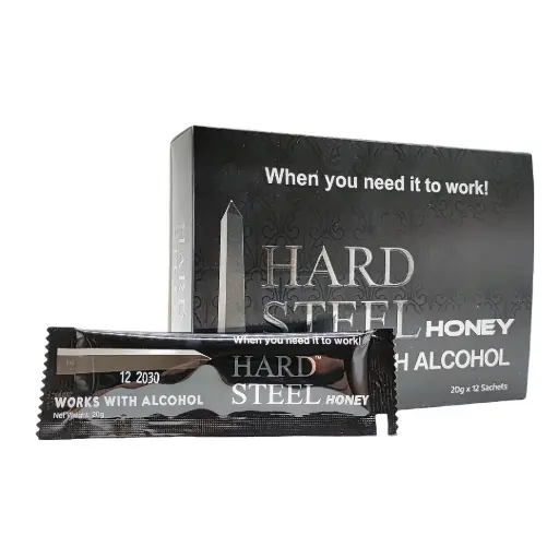 Hard Steel Honey 20g x 12 Pouches (Works with Alcohol)