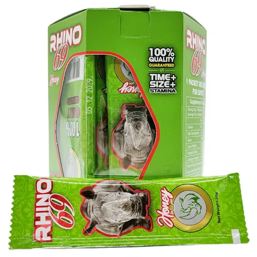 Rhino 69 Green Honey 20g x 24 Pouches